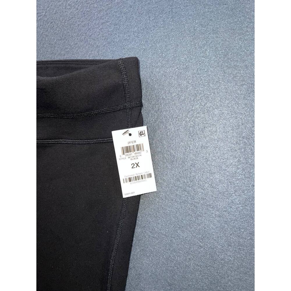 ID Ideology Size Plus 2X Leggings Colorblocked Cropped Storm Black A010097 - Picture 3 of 12